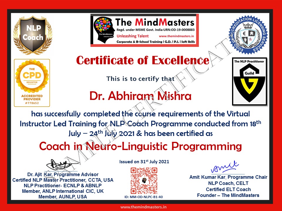 Certification For Excellent