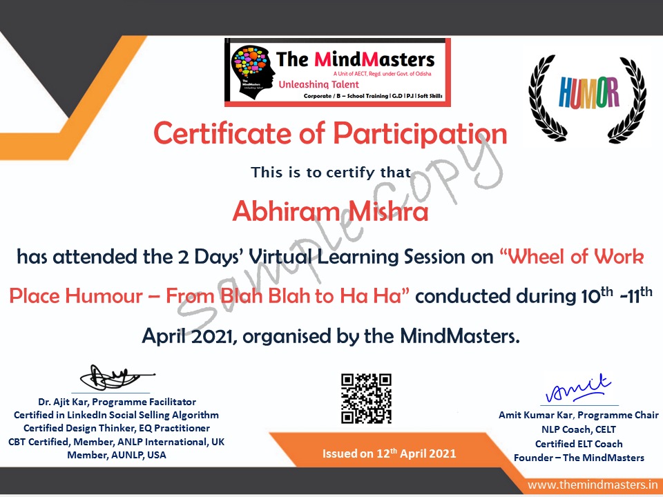 Certification For Excellent